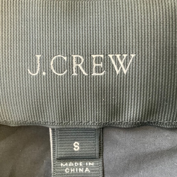 J Crew Down Filled Hooded Puffer Coat Jacket Faux Fur Trim Black SZ S - Picture 8 of 16